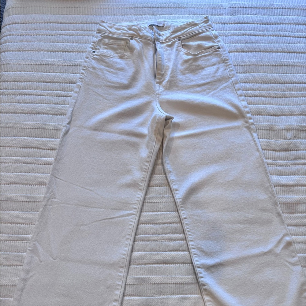 Jonathan Simkhai White Wide-Leg Jeans